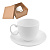 Чайная пара  "Романтика" в подарочной упаковке; 16,5х16,5х11см,210мл; фарфор