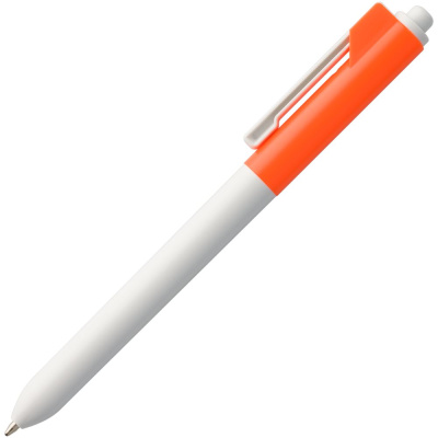 Ручка шариковая Hint Special, белая с оранжевым