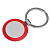 Брелок  "Круг" красный; 3,5х3,5х0,5 см; металл, пластик