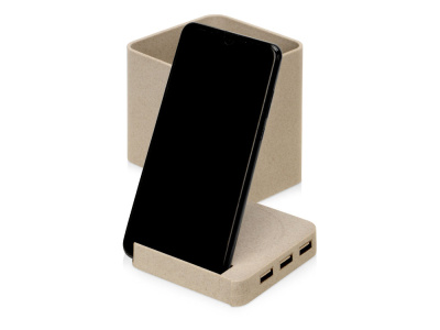 Настольный органайзер Cubic с функциями USB-хаба и беспроводной зарядки