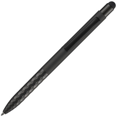 Ручка шариковая Digit Soft Touch со стилусом, черная