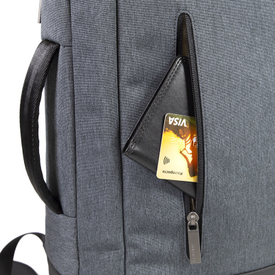 Рюкзак "Hemming", темно-серый/черный, 45х33х14 см, осн. ткань:100% полиэстер, подкладка: 100% п-тр