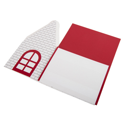 Коробка подарочная "ДОМ"  складная,  красная,  15*21*27 см,  кашированный картон, тиснение