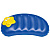 Подушка надувная с FM-радио; синий с желтым; 44х20х24 см; пластик