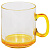 Кружка "Joyful",прозрачная с желтым,300мл,стекло