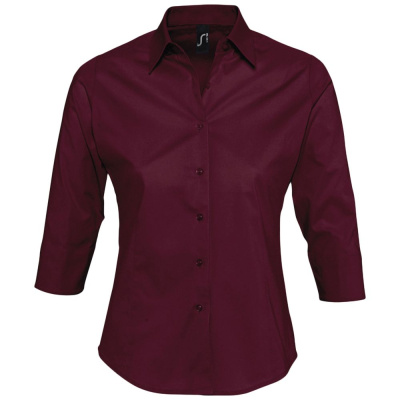Рубашка женская с рукавом 3/4 Effect 140 бордовая, размер XS