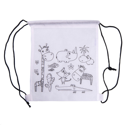 Рюкзак для раскрашивания WIZZY с восковыми мелками (5шт), 25х30см, нетканый материал