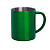 Кружка YOZAX; 280 мл; зеленый, нержавеющая сталь; лазерная гравировка