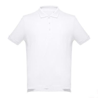 Рубашка-поло мужская ADAM, белый, S, 100% хлопок, плотность 195 г/м2