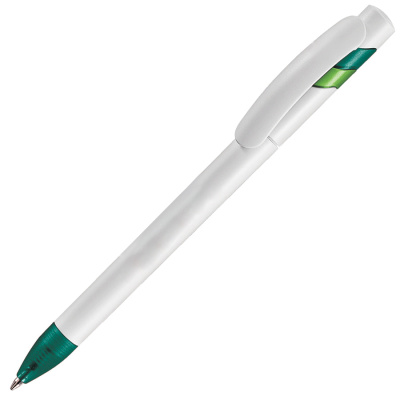 MANDI, ручка шариковая, зеленый/белый, пластик