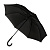 Зонт-трость OXFORD с ручкой из искусственной кожи ,чёрный, полуавтомат, 100% полиэстер
