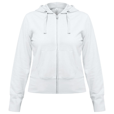 Толстовка женская Hooded Full Zip белая, размер XS