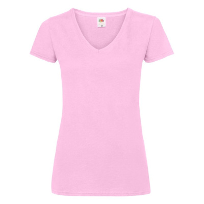 Футболка "Lady-Fit V-Neck T", светло-розовый_XL, 95% х/б, 5% эластан, 210 г/м2