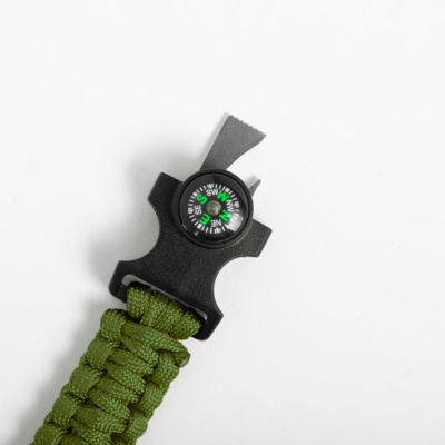 Походный браслет многофункциональный KUPRA, нейлон, пластик, зеленый, 25.5 x 3.4 x 1.1 см