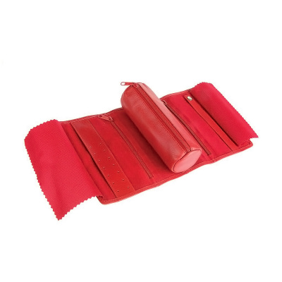 Футляр для украшений   "Милан",  красный, 16х5х7 см,  кожа, подарочная упаковка
